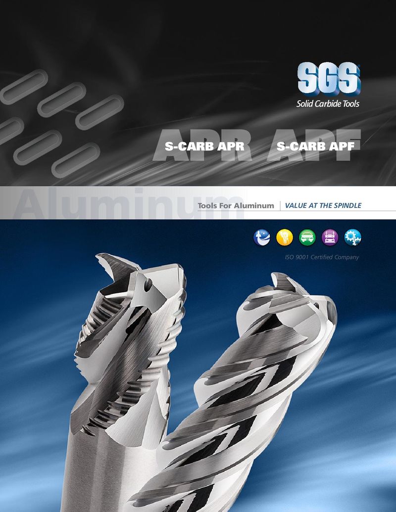 Каталог SGS фрезы для алюминия S-carb