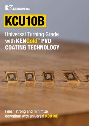 Токарные пластины серии KCU10B с технологией покрытия KENGold PVD Kennametal 2023