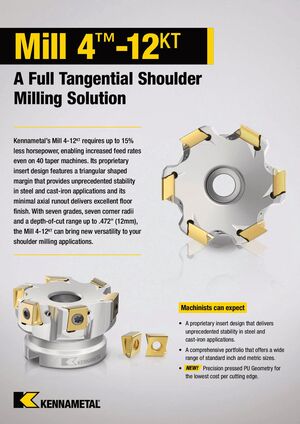 Сменные фрезерные пластины серий PSTS и Mill 4-12KT Kennametal 2024
